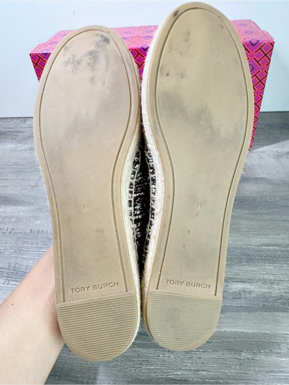 Tory Burch Colorblock Flat Espadrilles size 8.5 IMMACULATE